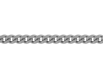 Catena Gourmette Diamantata Da 2 Mm, Oro Bianco 18 Carati Rodiato. Rif. 00260 - Immagine Standard - 2