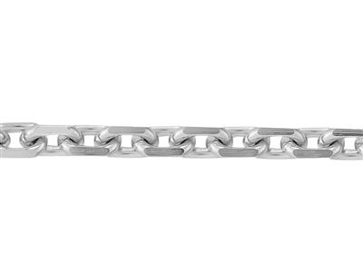Catena Forzatina Maglia Romboidale 1,50mm, Oro Bianco 18kt Pd 13. Rif.00445 - Immagine Standard - 2