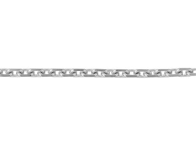 Catena Forzatina Maglia Romboidale 1,50mm, Oro Bianco 18kt Pd 13. Rif.00445 - Immagine Standard - 3