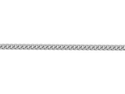 Catena Gourmette Diamantata Da 1 Mm, Oro Bianco 18 Carati Rodiato Ref.00230 - Immagine Standard - 3