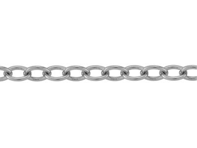 Catena Maglia Forzatina Ovale 1,70 Mm, Oro Grigio 18k Pd 6. Rif. 20027