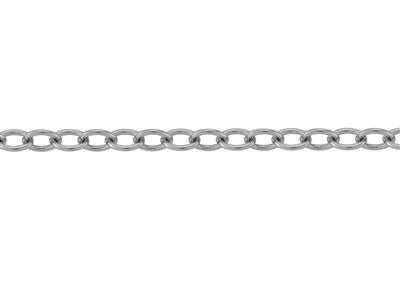 Catena Maglia Forzatina Ovale 1,70 Mm, Oro Grigio 18k Pd 6. Rif. 20027 - Immagine Standard - 2