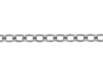 Catena Maglia Forzatina Ovale 3 Mm,orgris 18k Pd 6. Rif. 20028