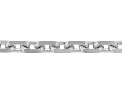 Catena A Maglia For\at Diamantata Da 1,95 Mm, Oro Bianco 18 Carati Rodiato. Rif. 00460hj - Immagine Standard - 2