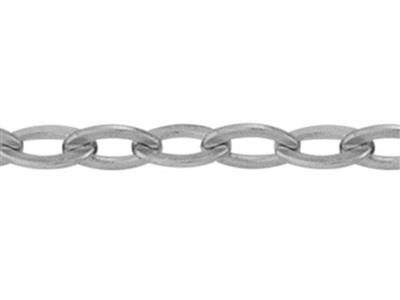 Catena Rete Taglio A Diamante Specchio 0,90 Mm, Oro Bianco 18kt Pd 13.rif. 00881