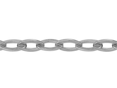 Catena Rete Taglio A Diamante Specchio 0,90 Mm, Oro Bianco 18kt Pd 13.rif. 00881 - Immagine Standard - 2