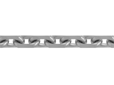 Catena Forzatina Maglia Romboidale 1,58mm, Oro Bianco 18kt Pd 13. Rif.00450hj - Immagine Standard - 1