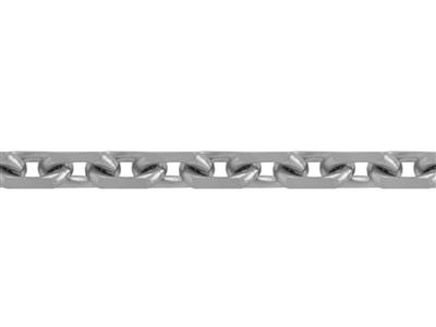 Catena Forzatina Maglia Romboidale 1,58mm, Oro Bianco 18kt Pd 13. Rif.00450hj - Immagine Standard - 2