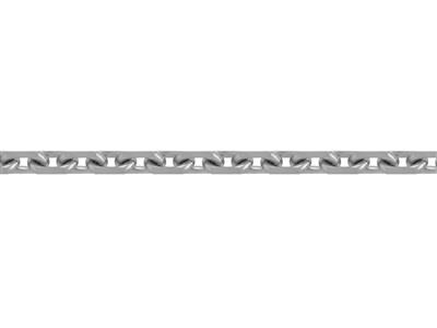 Catena Forzatina Maglia Romboidale 1,58mm, Oro Bianco 18kt Pd 13. Rif.00450hj - Immagine Standard - 3