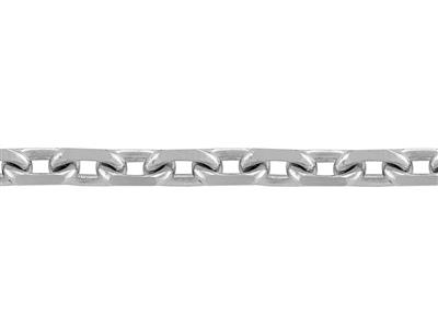 Catena Forzatina Maglia Diamantata 1 Mm, Oro Bianco 18kt Pd 13. Rif. 00430 - Immagine Standard - 2