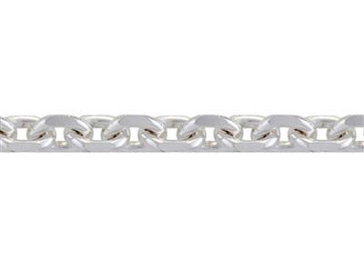 Catena Forcat Con Diamanti 1,20 Mm, Oro Bianco 18 Carati Pd 13. Ref. 00435