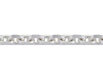 Catena Forzatina Maglia Romboidale 1,20mm, Oro Bianco 18kt Pd 13. Rif.00435 - Immagine Standard - 2