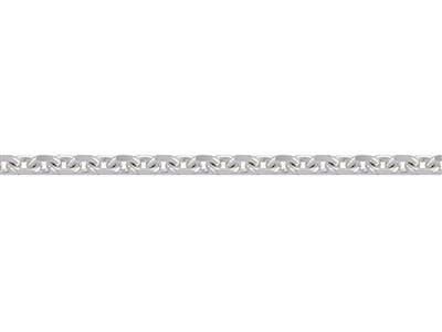Catena Forzatina Maglia Romboidale 1,20mm, Oro Bianco 18kt Pd 13. Rif.00435 - Immagine Standard - 3