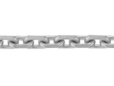 Catena A Maglie Forzat Taglio Diamante 1,95 Mm, Oro Bianco 18 Ct Pd 13. Rif. 00460hj