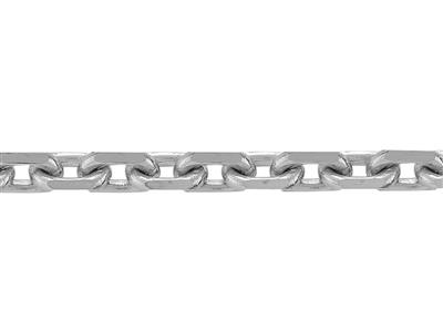 Catena A Maglie Forzat Taglio Diamante 1,95 Mm, Oro Bianco 18 Ct Pd 13. Rif. 00460hj - Immagine Standard - 2