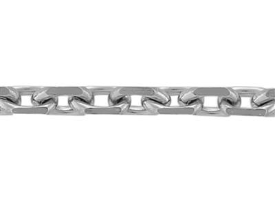 Catena A Maglie Forat Taglio Diamante Da 1,50 Mm, Oro Bianco 18 Carati Rodiato. Rif. 00445