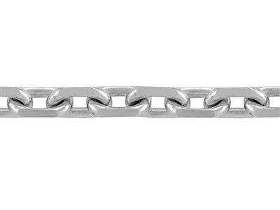 Catena Forzatina Maglia Romboidale 1,75mm, Oro Bianco 18kt Pd 13. Rif.00455hj - Immagine Standard - 1