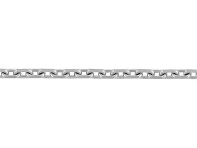 Catena Forzatina Maglia Romboidale 1,75mm, Oro Bianco 18kt Pd 13. Rif.00455hj - Immagine Standard - 3