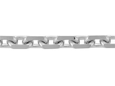 Catena A Maglie Forat Taglio Diamante Da 1,75 Mm, Oro Bianco 18 Carati Rodiato. Rif. 00455hj