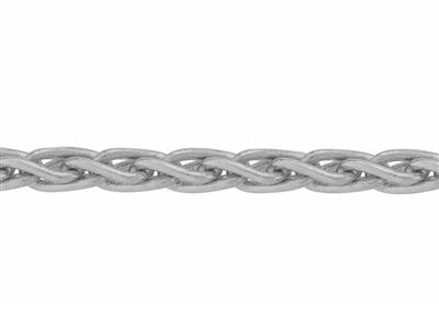 Massiccia Catena A Maglia Palmier Meccanica Da 3,30 Mm, In Oro Bianco 18 Carati Rodiato. Rif. 00192 - Immagine Standard - 2