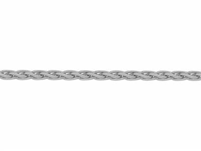 Massiccia Catena A Maglia Palmier Meccanica Da 3,30 Mm, In Oro Bianco 18 Carati Rodiato. Rif. 00192 - Immagine Standard - 3