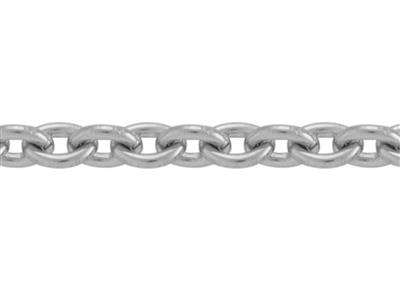 Catena Maglia Forzatina Rotonda 1,50 Mm, Platino 955. Rif. 00340