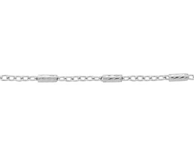 Catena A Maglie Alternate For\at 1,50 MM E Baton 1,75 Mm, Argento 925 Ref. 10122 - Immagine Standard - 2
