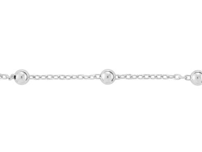 Catena For\at Da 1,40 MM Con Pallina Da 4 Mm, Argento 925 Ref. 10121 - Immagine Standard - 2
