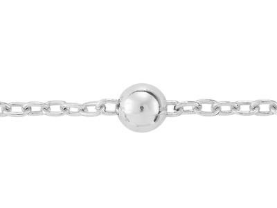 Catena For\at Da 1,40 MM Con Pallina Da 4 Mm, Argento 925 Ref. 10121 - Immagine Standard - 3