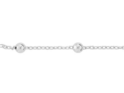 Catena A Maglie For\at Da 1,90 MM Con Pallina Da 5 Mm, Argento 925 Ref. 10120 - Immagine Standard - 2