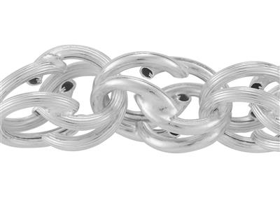 Catena A Maglie Fantasia Grosso Sciroppo 13,01 X 9,20 Mm, Argento 925 Ref. 10127