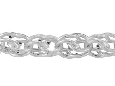 Catena A Maglie Fantasia Grosso Sciroppo 13,01 X 9,20 Mm, Argento 925 Ref. 10127 - Immagine Standard - 3