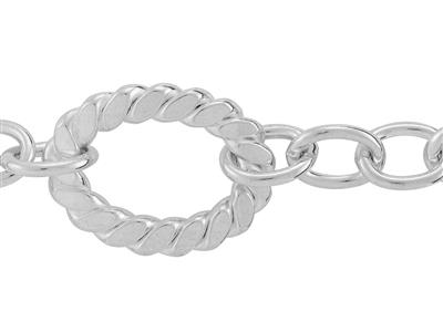 Catena Maglia Fantasia 6,40 Mm, Argento 925 Ref. 10129 - Immagine Standard - 3