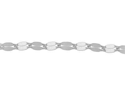 Catena A Maglia Fantasia 10,20 X 6,15 Mm, Argento 925. Articolo N. 10137 - Immagine Standard - 3