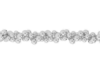 Catena Massiccia A Maglie Fantasia,multi-sfere, 8 MM Argento 925 Ref. 10182