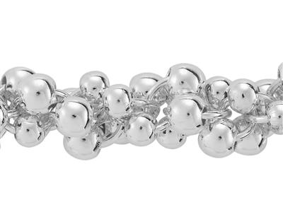 Catena Massiccia A Maglie Fantasia,multi-sfere, 8 MM Argento 925 Ref. 10182 - Immagine Standard - 4