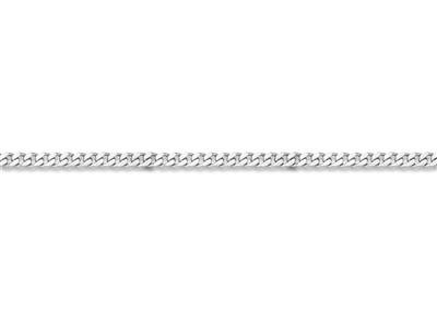 Catena Maglia Gourmette Piatta Lisciata 4 Lati 7 Mm, Argento 925 Ref. Bnlsl4