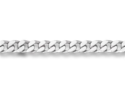 Catena A Maglia Gourmette Piatta, Limata Su 4 Facce, 10 Mm, Argento 925 Ref. Bnl Sl4