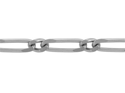 Catena Figaro A Maglie Alternate 11, 4 Facce, 9,80 Mm, Argento Sterling Ref.10077