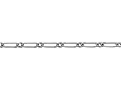 Catena Figaro A Maglie Alternate 1/1, 4 Facce, 9,80 Mm, Argento Sterling Ref.10077 - Immagine Standard - 3