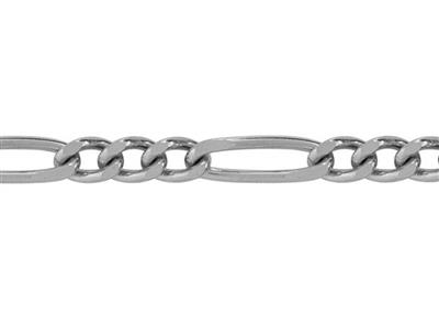 Catena Maglia Figaro Alternata 13,4 Lati, 7 Mm, Argento 925 Ref. 100 79