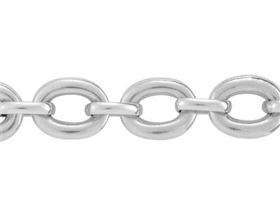 Catena A Maglie Forzatina Ovali Alternate 11 Mm, Argento 925 Ref. 10056 - Immagine Standard - 2