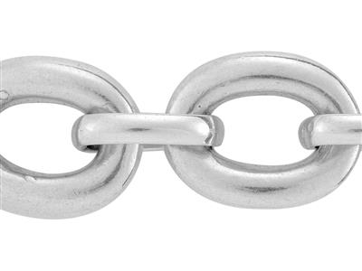 Catena A Maglie Forzatina Ovali Alternate 11 Mm, Argento 925 Ref. 10056 - Immagine Standard - 4