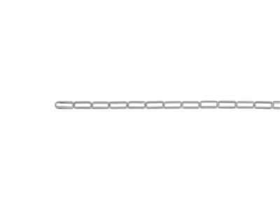 Catena A Maglia Rettangolare 4,20 Mm, Oro Grigio 18k. Rif. 00862bis - Immagine Standard - 3