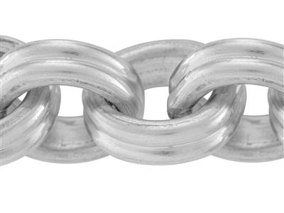 Catena Massiccia A Maglie For\at A Doppio Filo 12,50 X 10,50 Mm, Argento 925.ref. 10180 - Immagine Standard - 4
