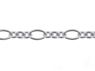 Catena For\at Figaro A Maglie Barocche 4,80 Mm, Argento 925 Ref. 10150 - Immagine Standard - 1