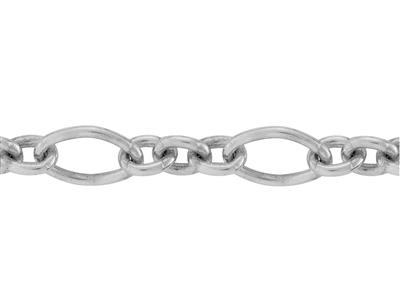 Catena For\at Figaro A Maglie Barocche 4,80 Mm, Argento 925 Ref. 10150 - Immagine Standard - 2
