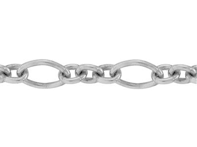 Maglia For\at Figaro Barocca 4 Mm, Argento 925 Ref. 10149 - Immagine Standard - 2