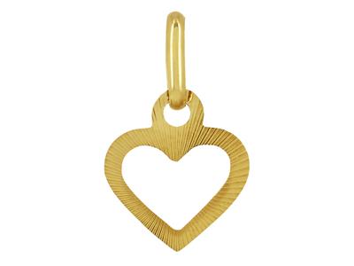 Ciondolo A Forma Di Cuore, 9 X 7 Mm, Oro Giallo 18 Carati - Immagine Standard - 1