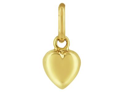 Ciondolo A Forma Di Cuore, Piccolo, 7 X 6 Mm, Oro Giallo 18 Carati